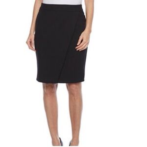 Liz Claiborne Classic Black Pencil Wrap Skirt
